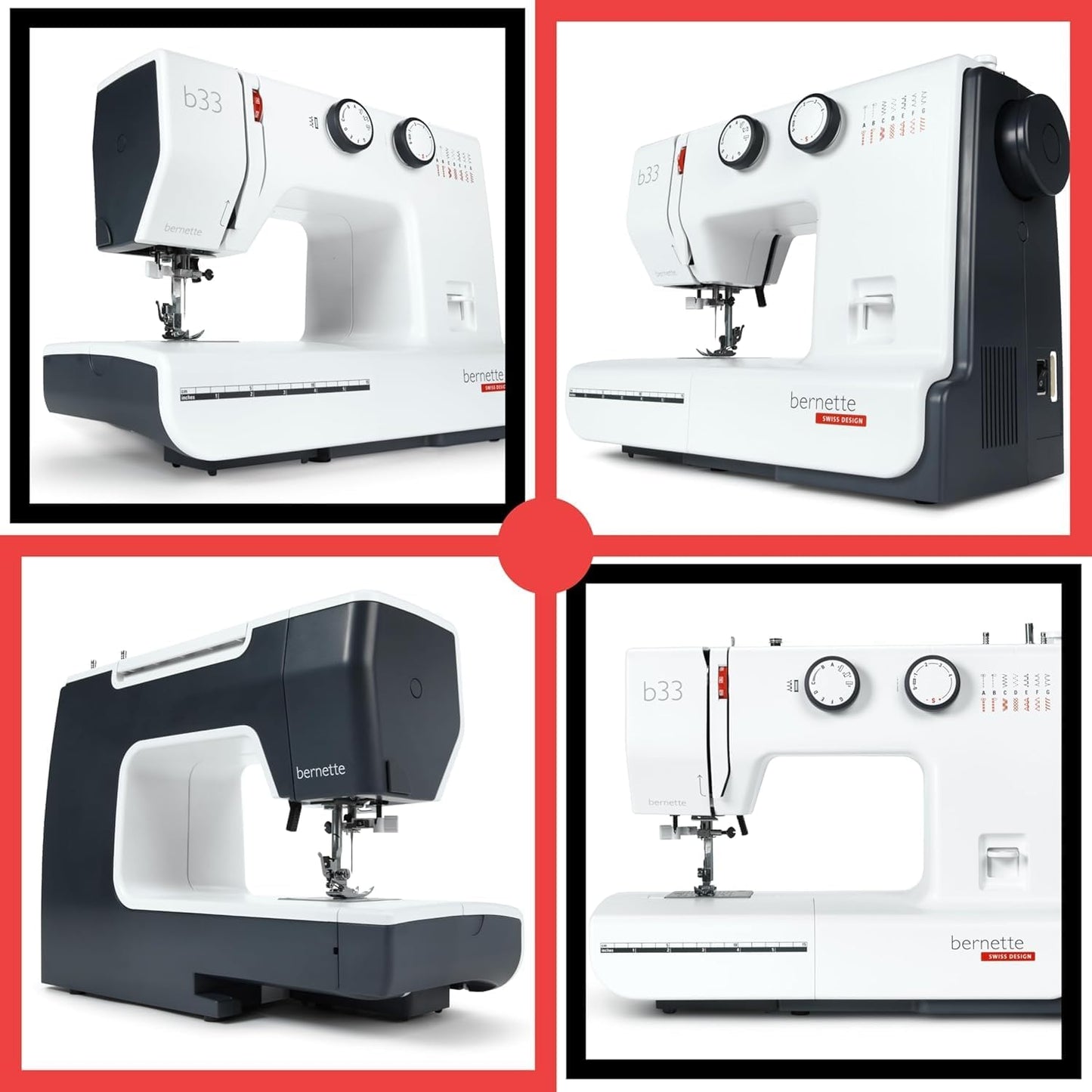 Bernette b33 Beginner Sewing Machine Bundle with Storage Tote