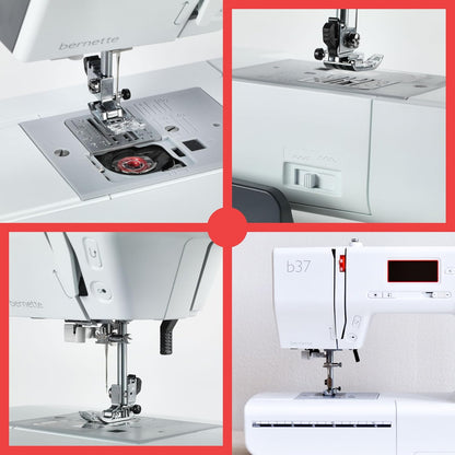 Bernette B37 Creative Sewing Bundle Featuring 50 Stitches, Quilting Kit, LCD Display & Complimentary Bernette Tote