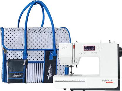 Bernette b37 Sewing Machine Bundle with Top Stitch Sewing Tote Bag