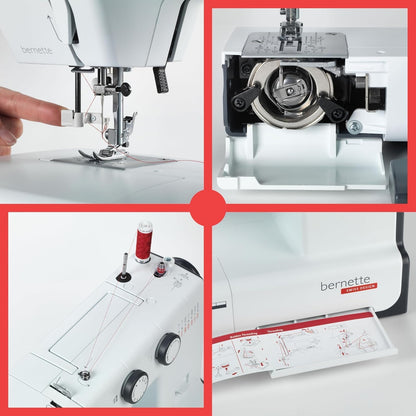 Bernette b33 Beginner Sewing Machine Bundle with Storage Tote