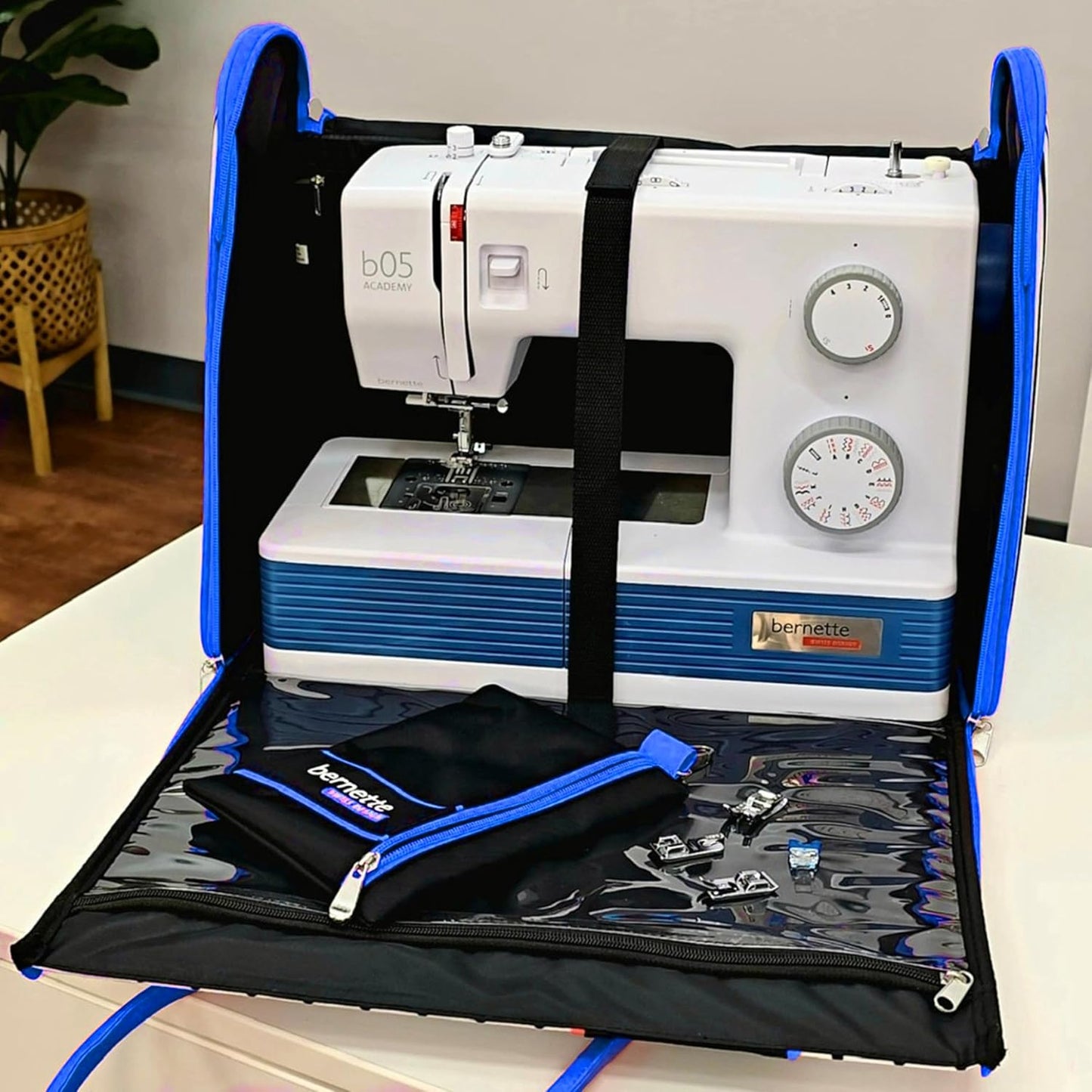 Bernette b05 Academy Sewing Machine + Top Stitch Carrying Tote Bag Bundle
