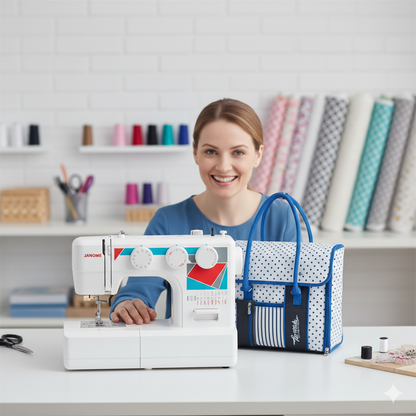 Top Stitch Portable Padded Sewing Machine Tote Bag for Bernette and BERNINA