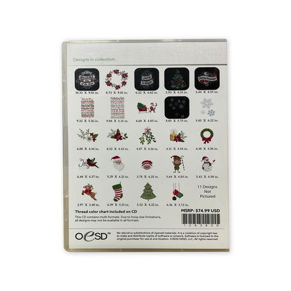 Holly Jolly Embroidery Design by OESD #12836 CD Version