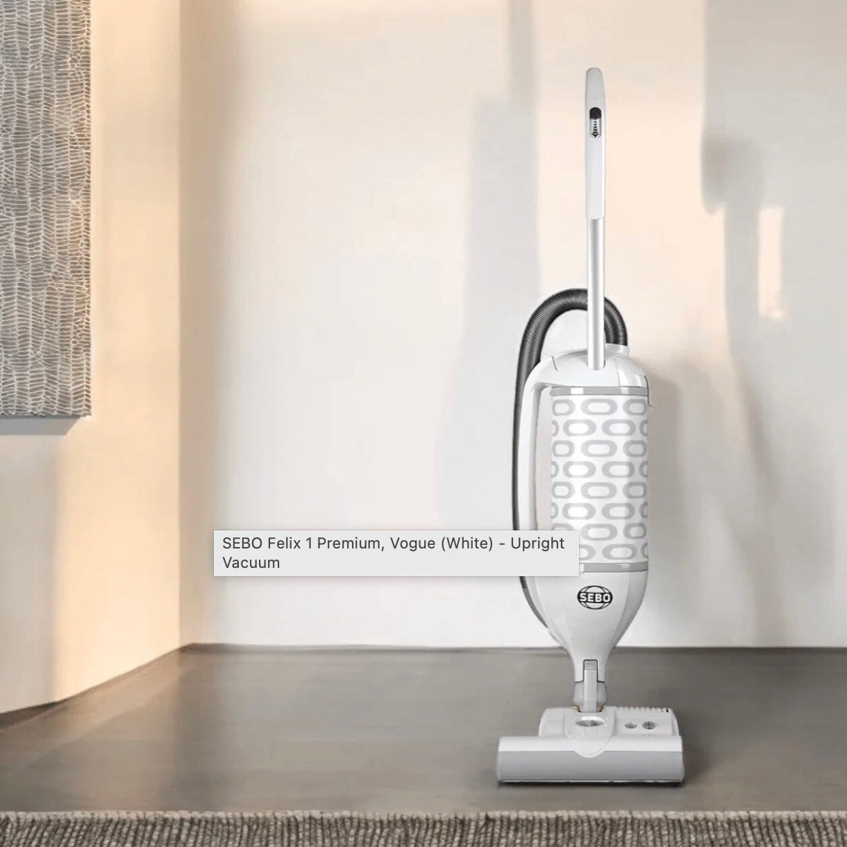 SEBO Felix 1 Premium White Upright Vacuum Cleaner