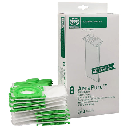 SEBO Airbelt K 3-ply Filter Bags - 216 pack