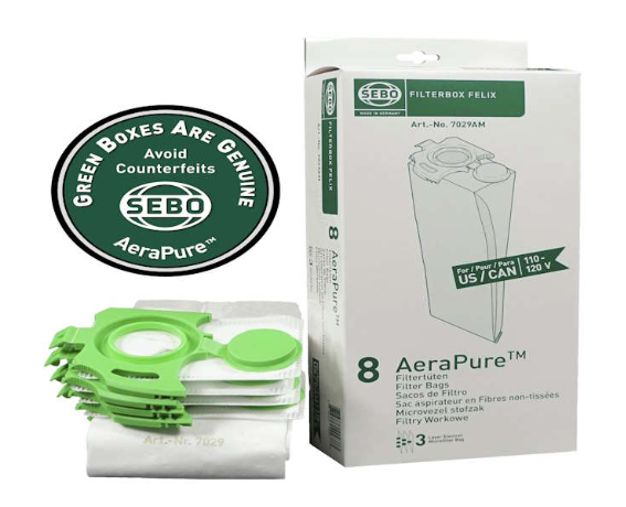 SEBO Felix AeraPure Filter Bags - 216 Pack