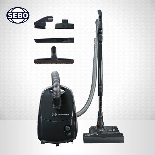 SEBO Airbelt E3 Premium Canister Vacuum Cleaner - Graphite