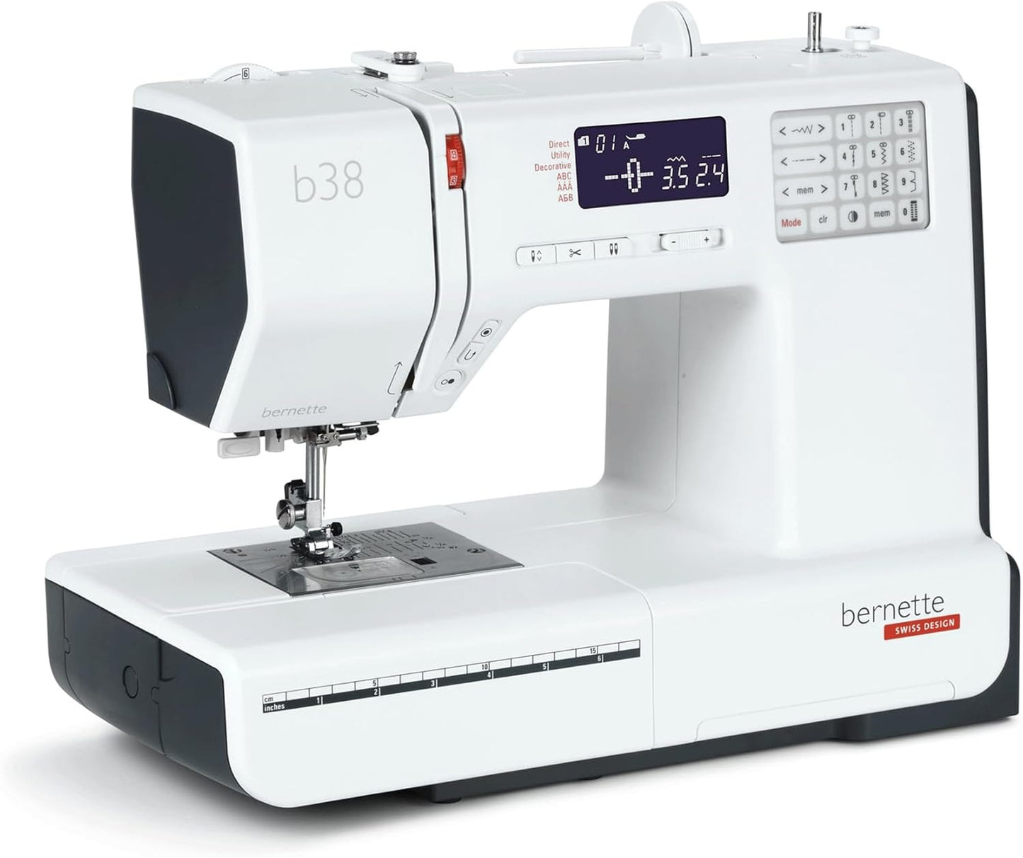 Bernette B38 Computerized Sewing Machine with Cutting Tools & Presser Foot Kit | Advanced Sewing Bundle